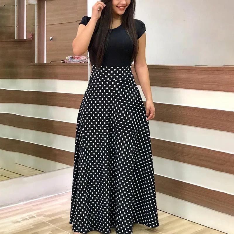 Casual printed maxi long dress - XD21