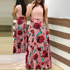 Casual printed maxi long dress - XD21