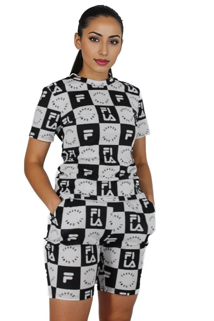 Change Game Crop Top With Shorts Set XD21