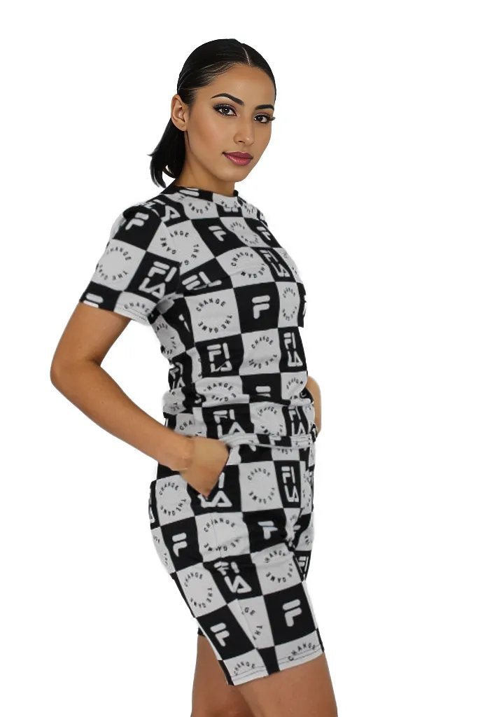 Change Game Crop Top With Shorts Set XD21