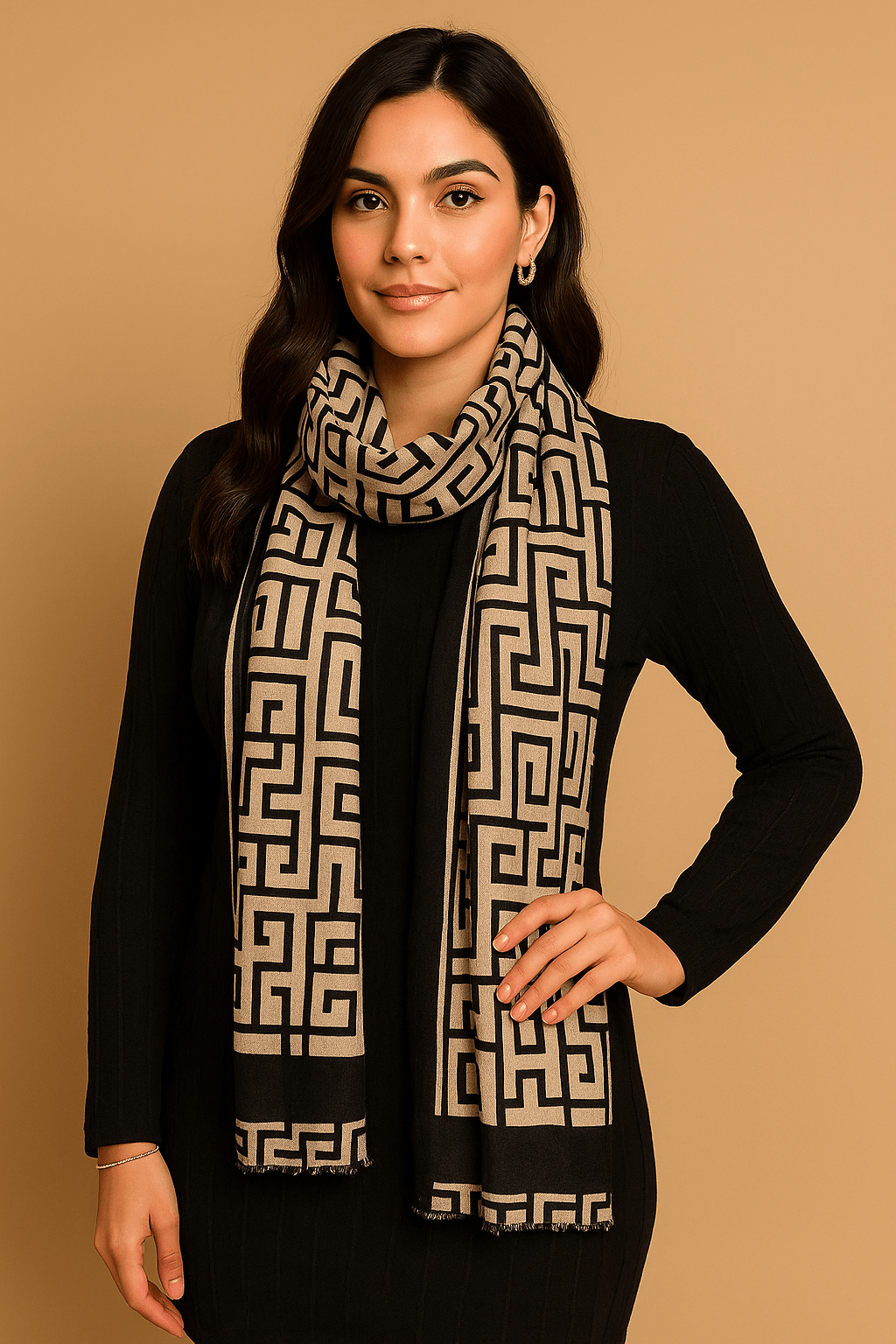 Colourful Print cotton Scarf 1pc