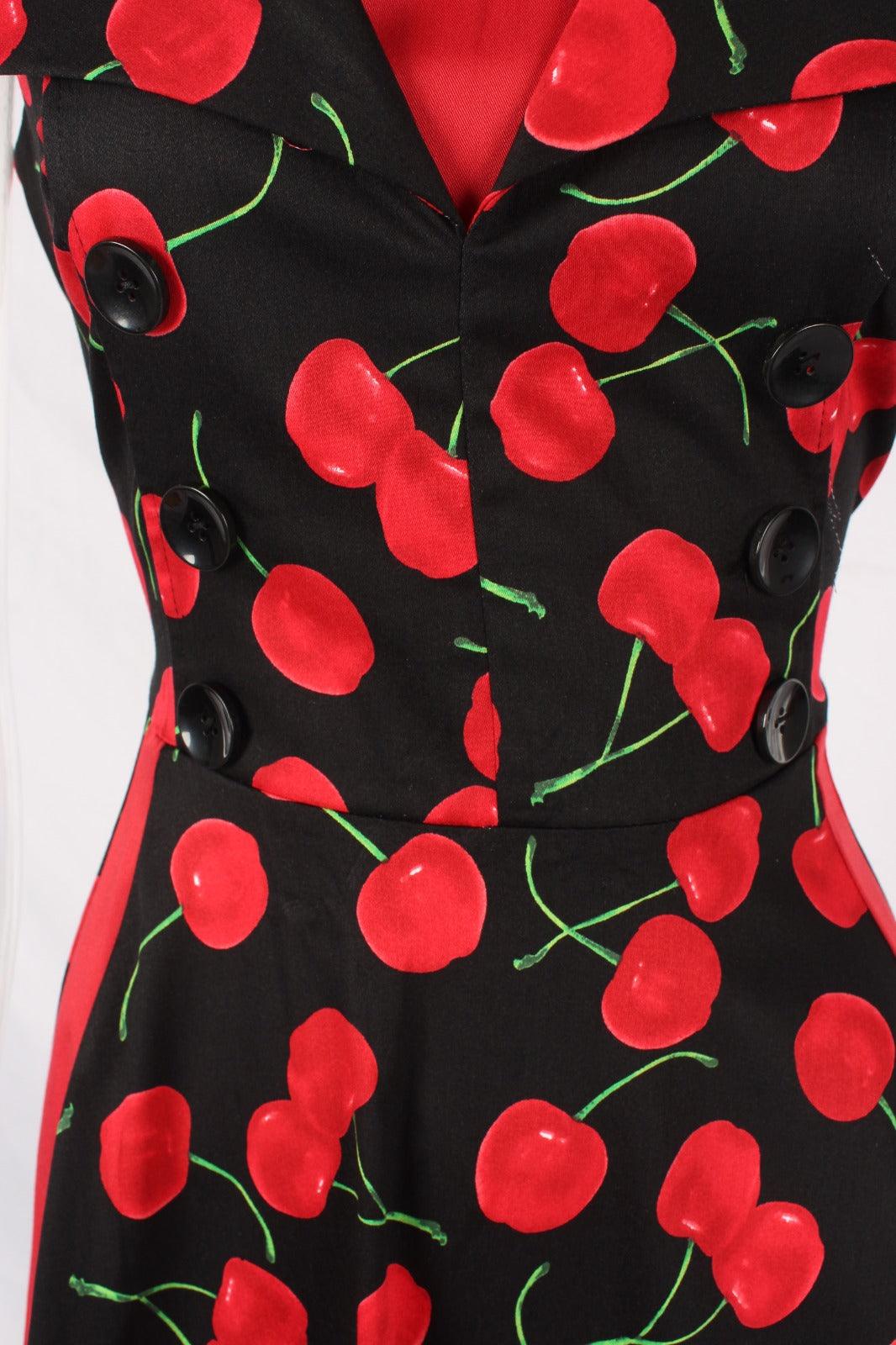 Cherry vintage retro pin up midi dress - XD21