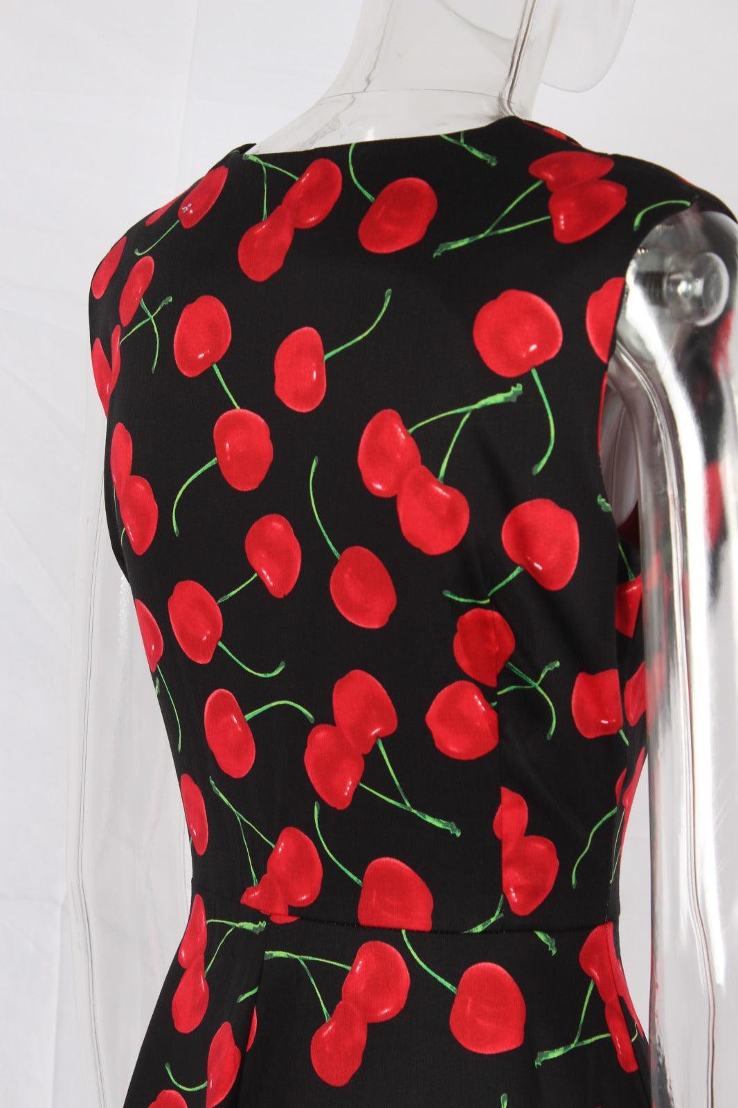 Cherry vintage retro pin up midi dress - XD21