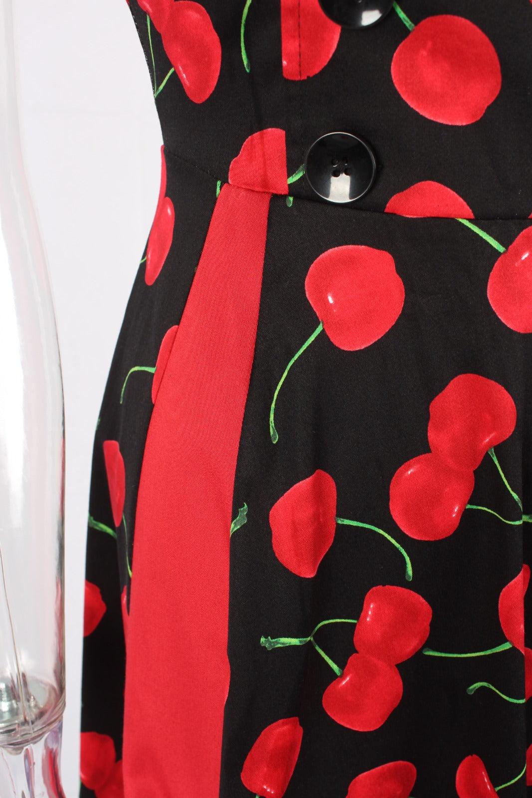 Cherry vintage retro pin up midi dress - XD21