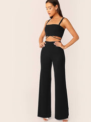 Chic pants and Crop Top Set XD21