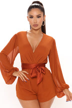 Chiffon Shorts Flowy Jumpsuit Without Belt XD21