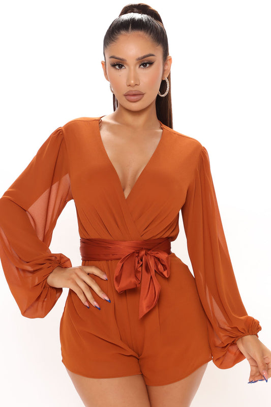 Chiffon Shorts Flowy Jumpsuit Without Belt XD21