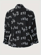 Collar Pattern Long Sleeve Shirt XD21