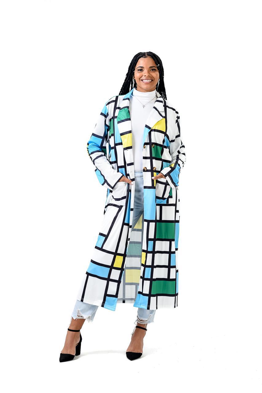 Colour Block Thin Coat Jacket XD21