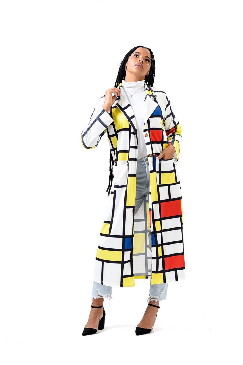 Colour Block Thin Coat Jacket XD21