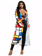 Colour Block Thin Coat Jacket XD21