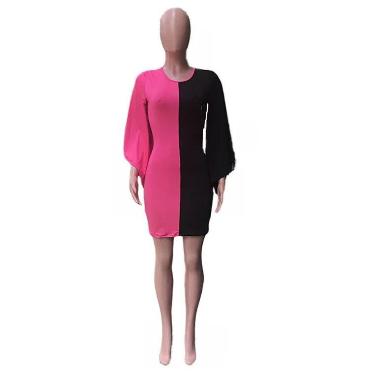 Colour block Bodycon dress - XD21