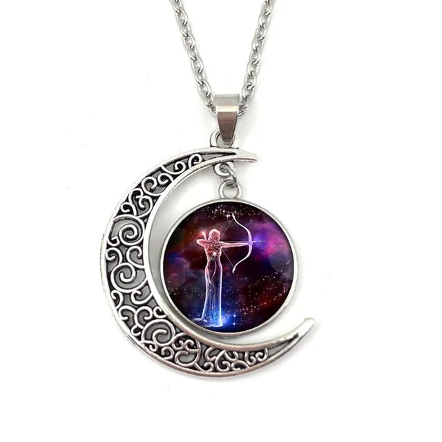 Constellation Moon Necklace Pendant XD21