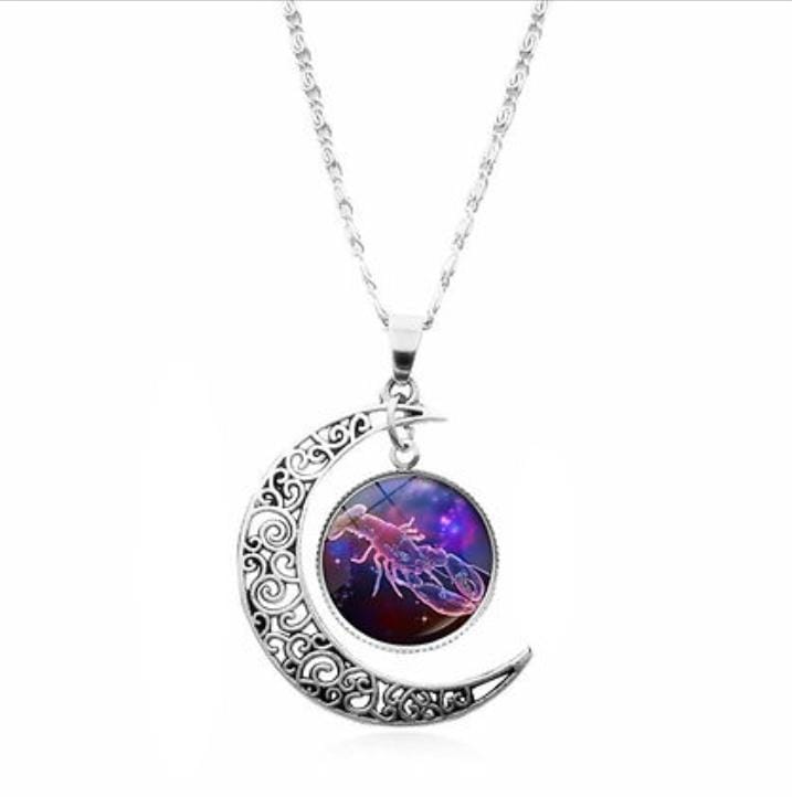 Constellation Moon Necklace Pendant XD21