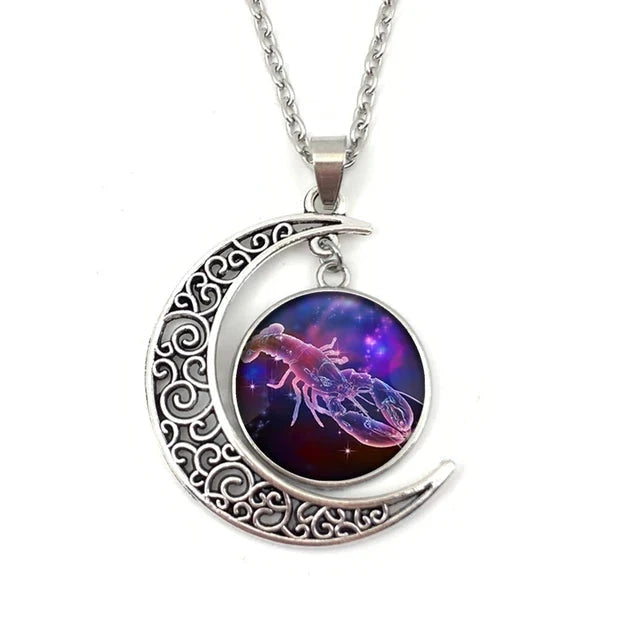 Constellation Moon Necklace Pendant XD21