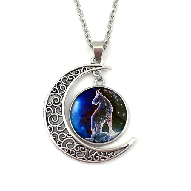 Constellation Moon Necklace Pendant XD21