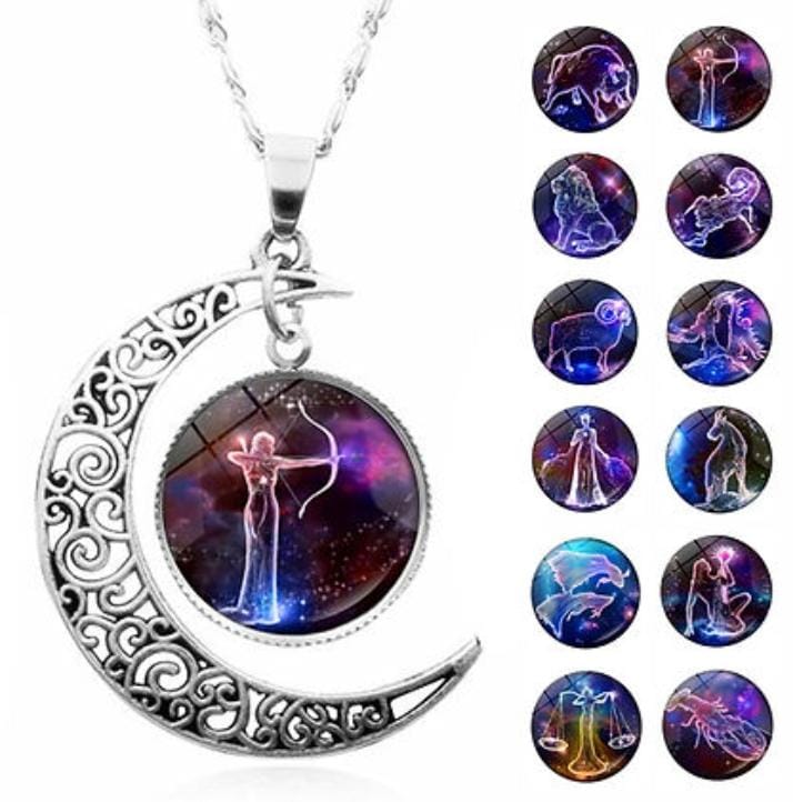 Constellation Moon Necklace Pendant XD21