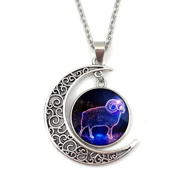 Constellation Moon Necklace Pendant XD21