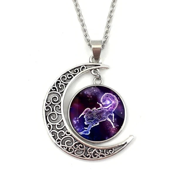 Constellation Moon Necklace Pendant XD21