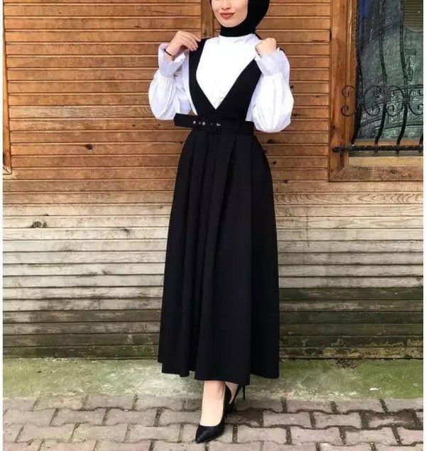 Women's Pinafore Dungaree Maxi Dress