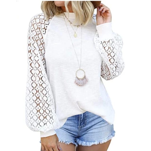 Crochet Puff Sleeve Stylish Top XD21