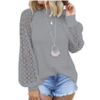 Crochet Puff Sleeve Stylish Top XD21