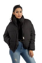 Crop Padded Winter Pocket Jacket XD21