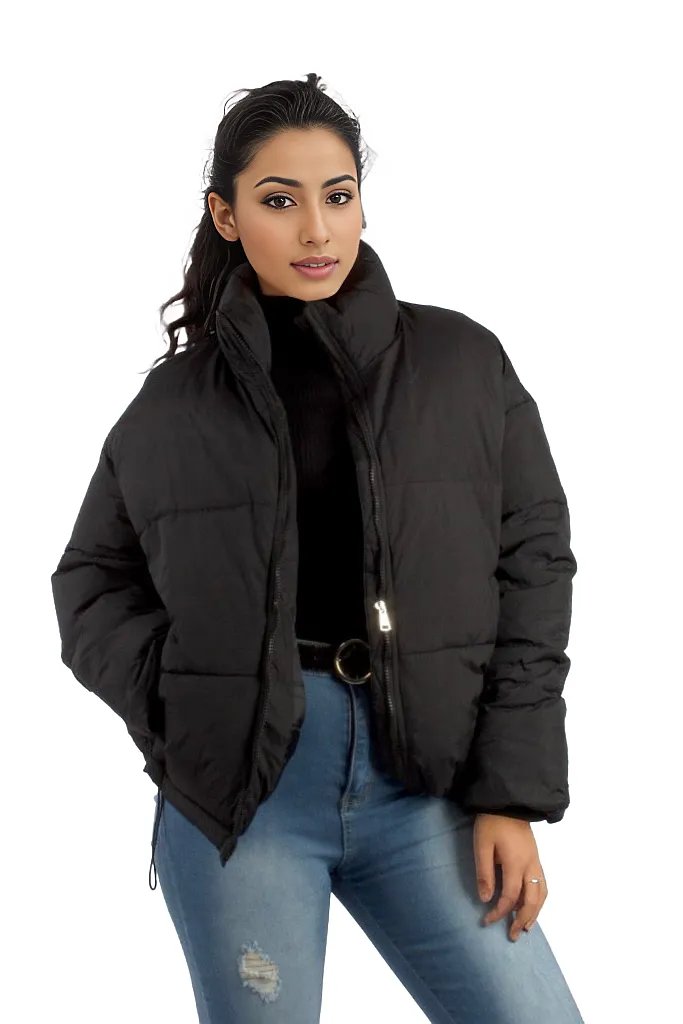 Crop Padded Winter Pocket Jacket XD21