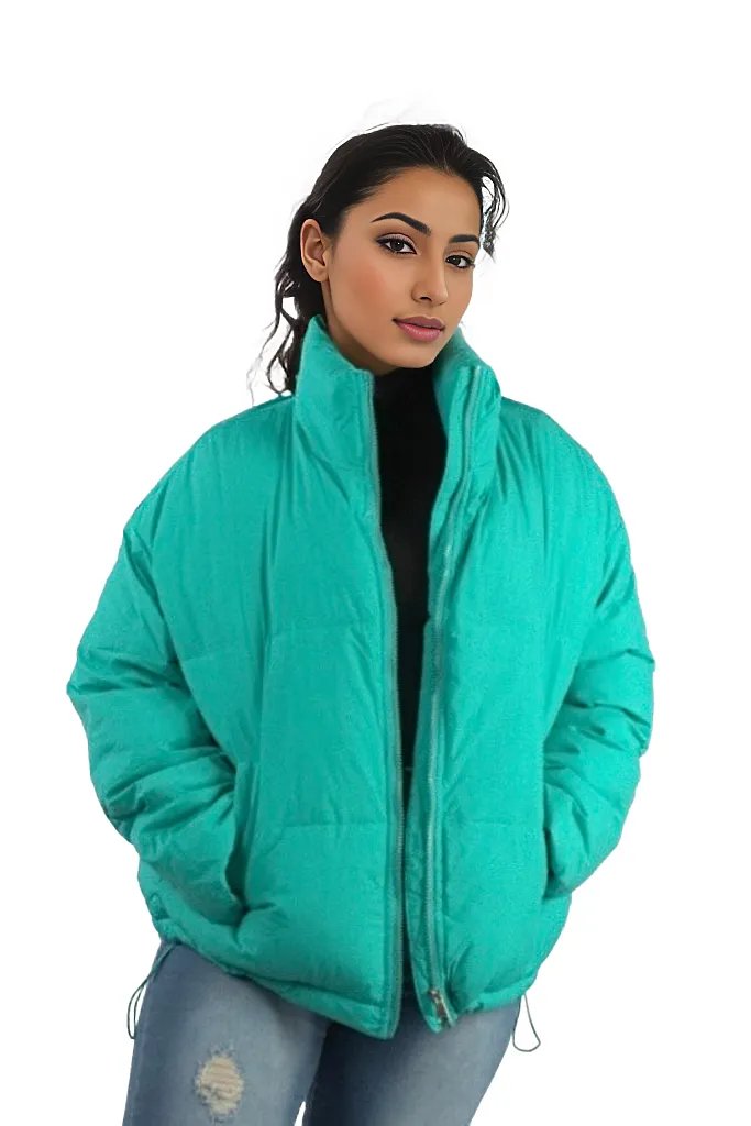 Crop Padded Winter Pocket Jacket XD21