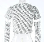 Crop Top With Arm Sleeves Set XD21