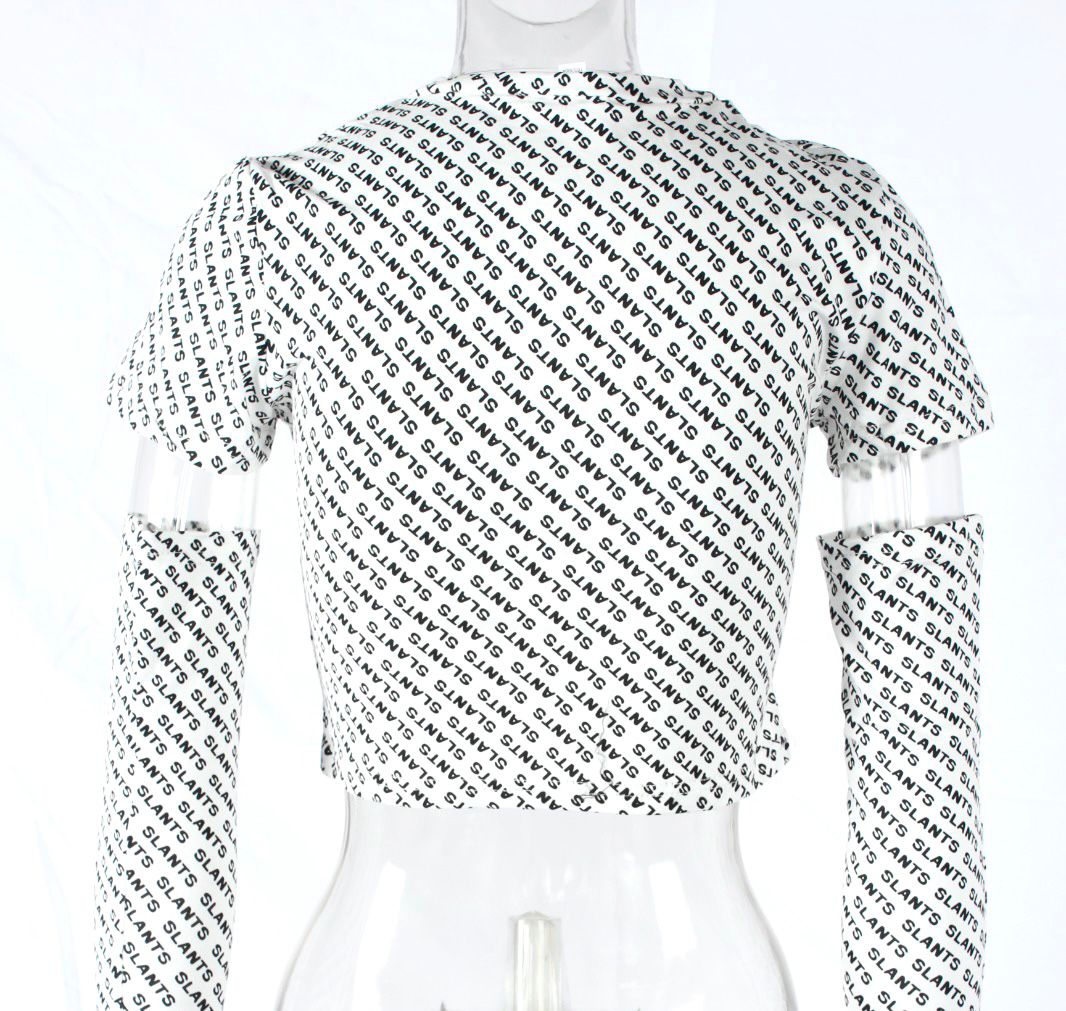Crop Top With Arm Sleeves Set XD21