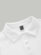 Cropped Tennis Polo Knitted Crop Top XD21