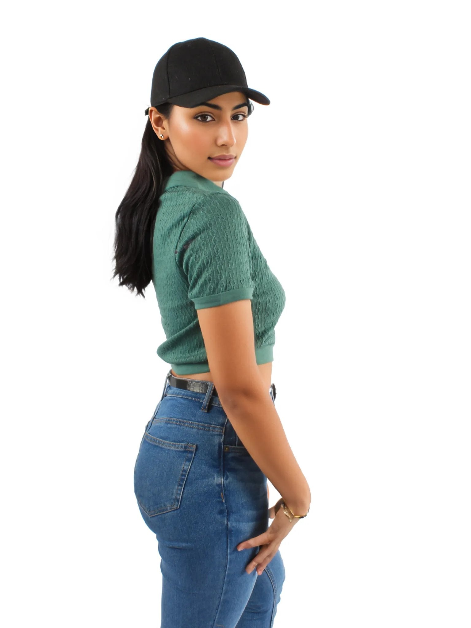 Cropped Tennis Polo Knitted Crop Top XD21