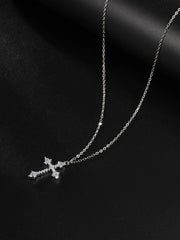 Cubic Zirconia Cross Pendant Necklace XD21