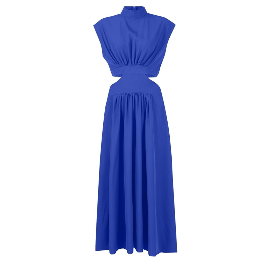 Cut Out Back Elastic Maxi Dress XD21