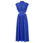 Cut Out Back Elastic Maxi Dress XD21