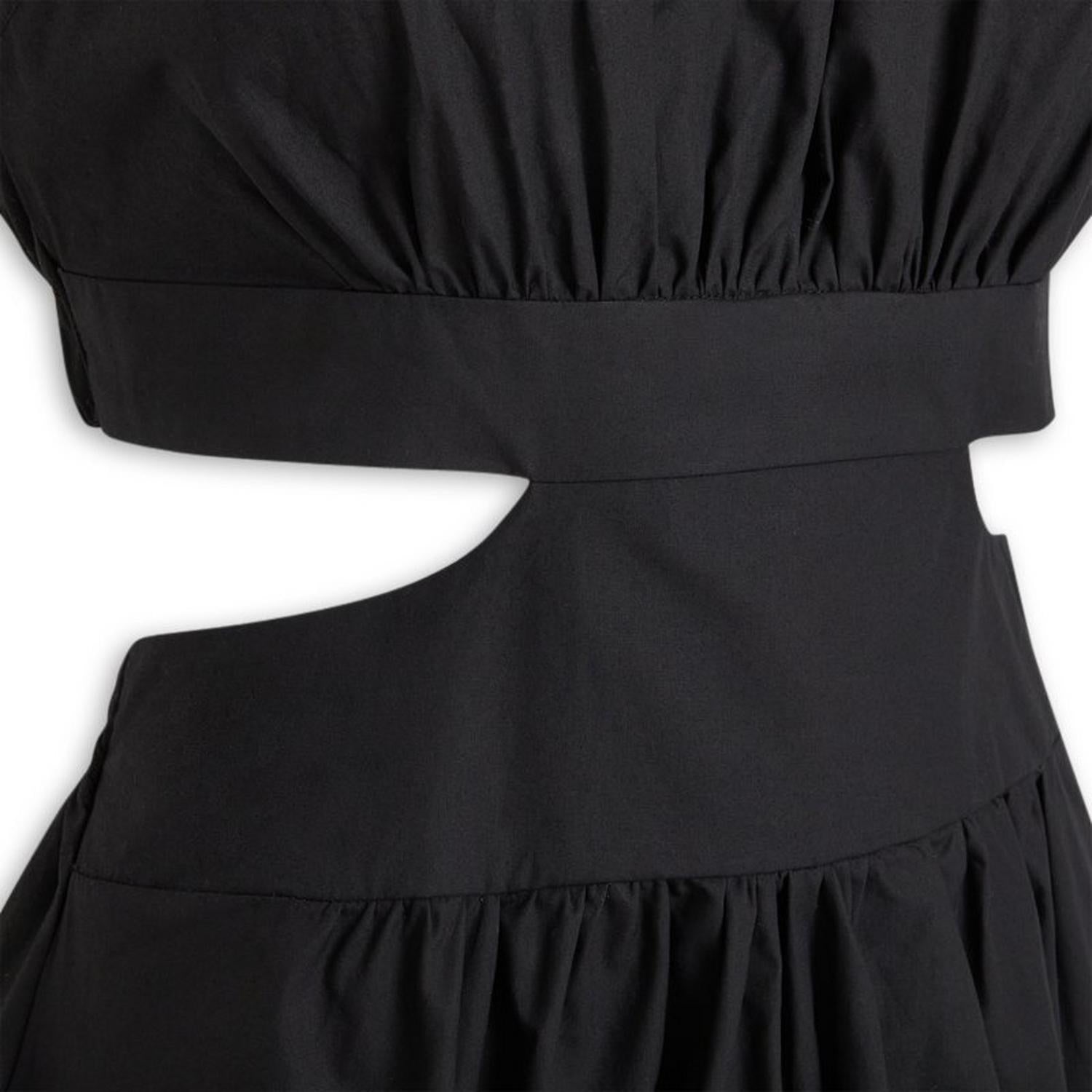 Cut Out Back Elastic Maxi Dress