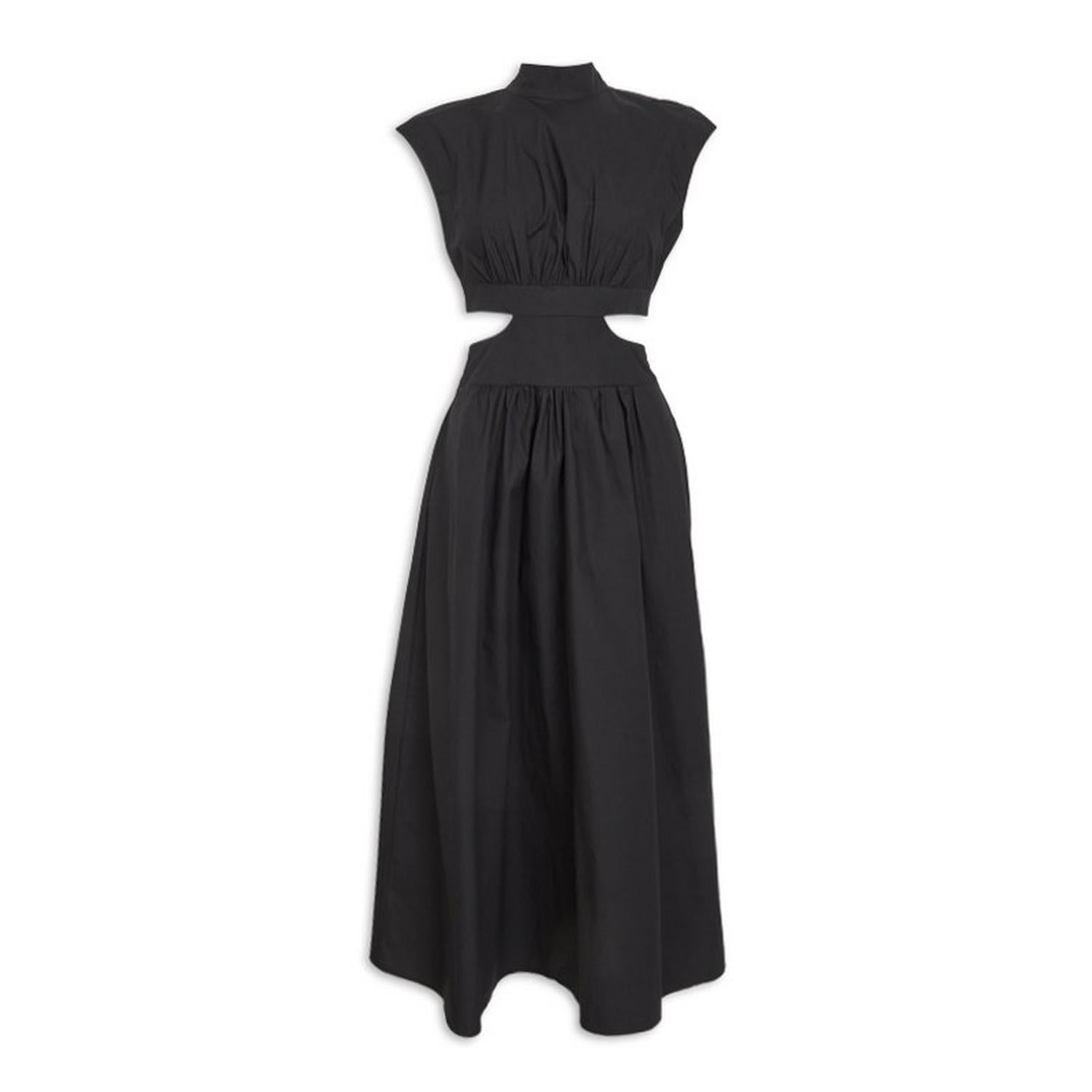 Cut Out Back Elastic Maxi Dress