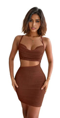 Cut Out Waist Mini Bodycon Dress XD21