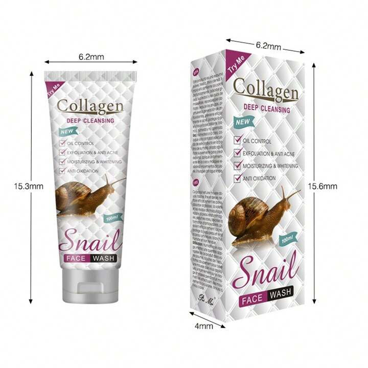 Collagen & Snail Extract Facial Cleanser - Pore Cleansing Face Wash