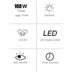 108W Professional LED/UV Nail Lamp - Fast Drying for Salon-Quality Nails