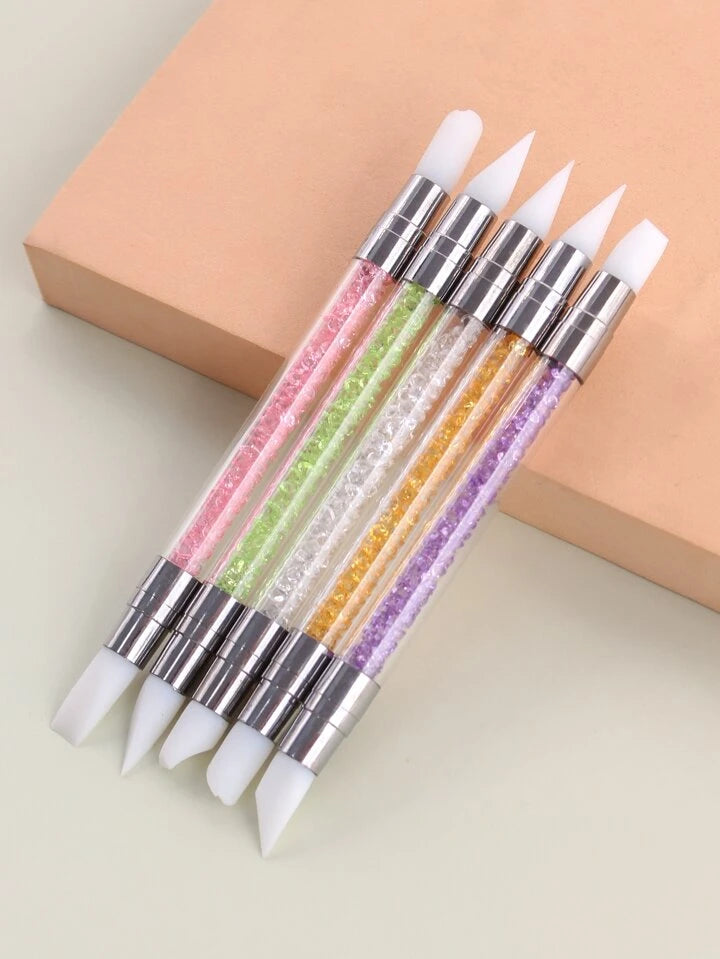 5Pcs Nail Art Acrylic Pen Brushes Set – Professional Quality for Creative Nail Designs