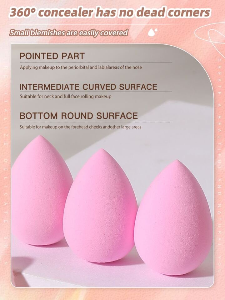 6pc Makeup Sponge Set – Teardrop Blenders (Random Colours)