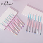 Mofeina Rainbow Makeup Brush Set – 6-Piece Pink Cosmetic Brushes Random