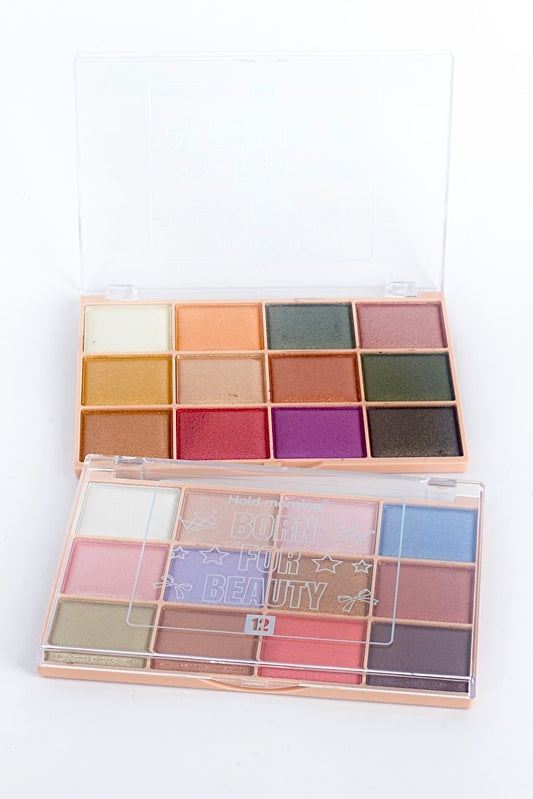 Born For Beauty 12 Colour Eyeshadow Palette – Vibrant, Blendable & Long-Lasting
