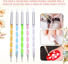 All-in-One Nail Art Tool with Brush Set - For Creative and Professional Nail Designs