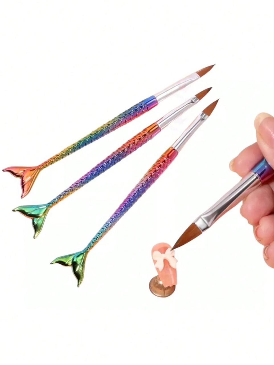 Mermaid Colourful Nail Art Brushes – Create Magical Manicure Designs