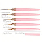 Precision Liner Nail Art Brush – 5pc Pink Handle Set