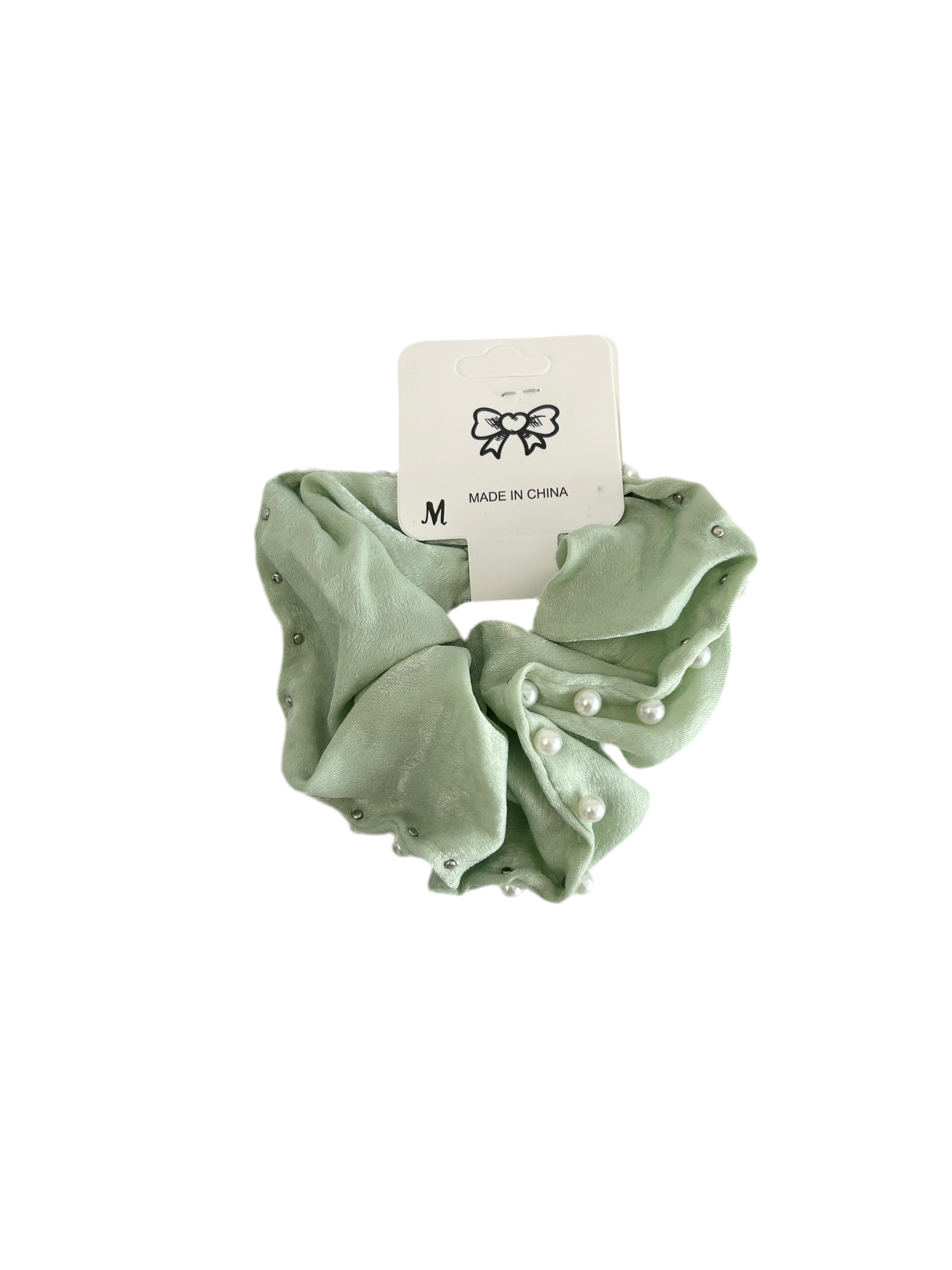 Luxurious Pearly Satin Hair Scrunchies – Perfect for a Touch of Elegance & Style