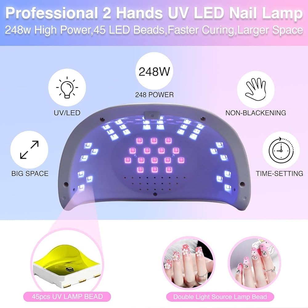 SUN L2 Plus 248W Nail Lamp - Professional UV/LED Gel Dryer